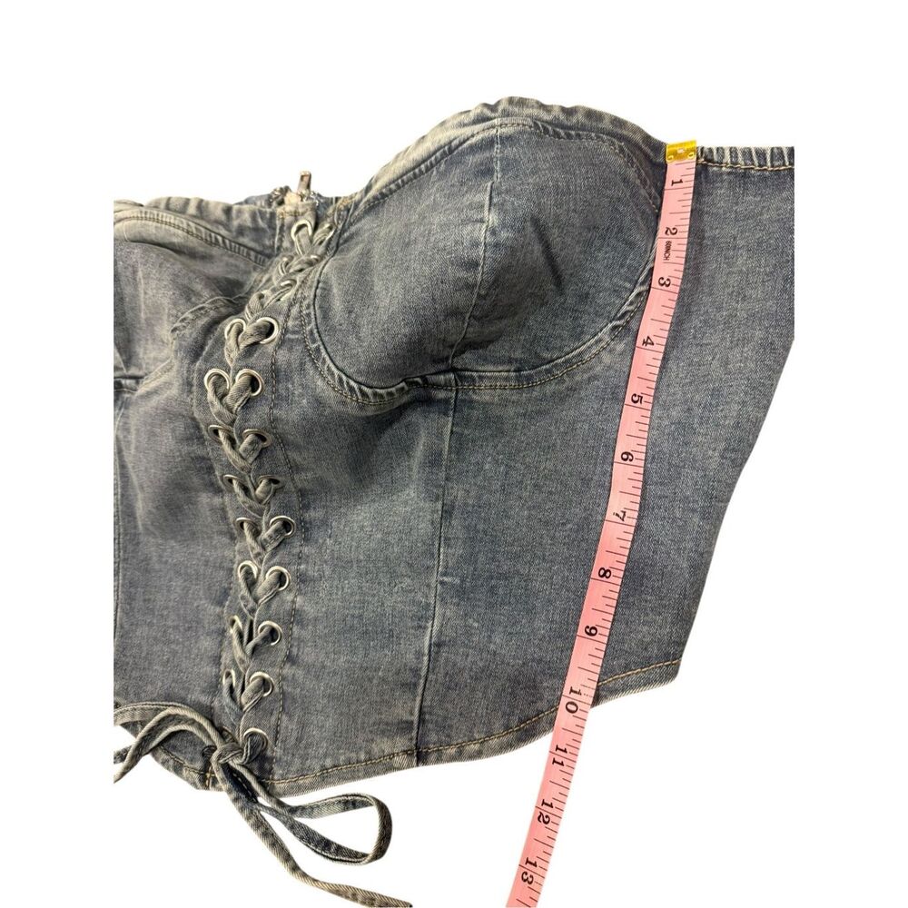 NWT Fashion Nova Wait For Me Denim Capri 2Pc Set 3X - Picture 10 of 14